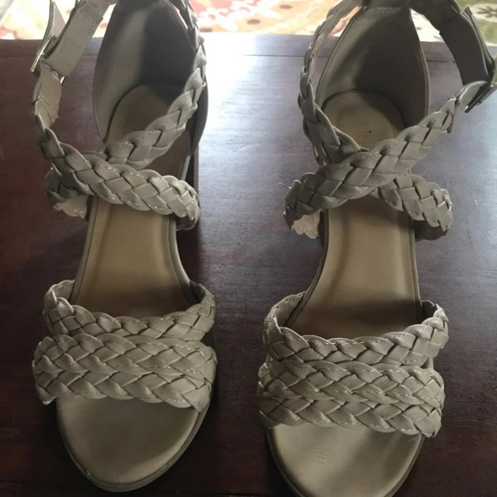 Braided strap heels